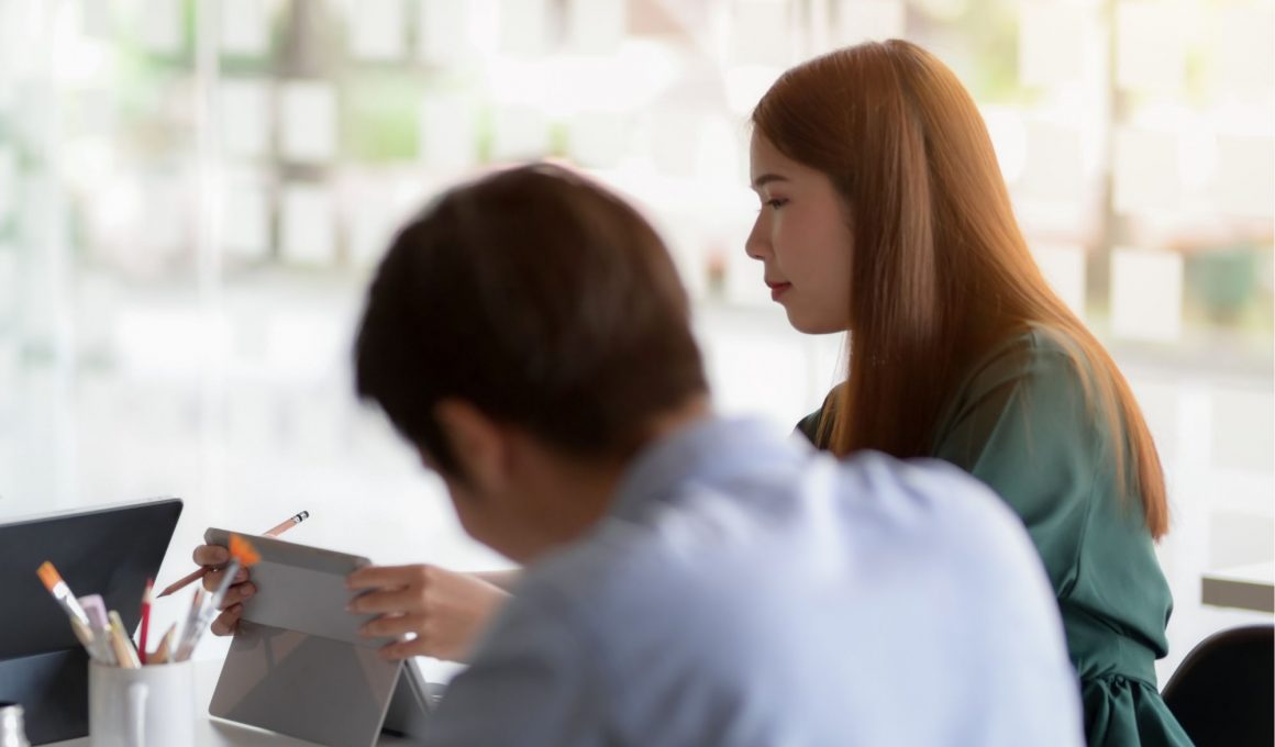 Office workers in Singapore