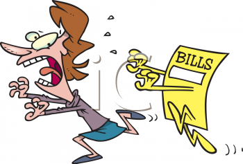0511-1009-1318-2326_Cartoon_of_a_Woman_Being_Chased_by_Her_Bills_clipart_image.jpg