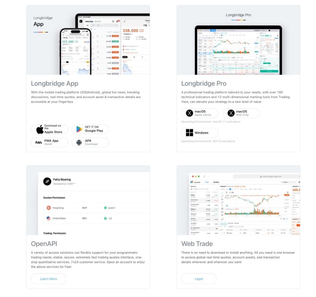 Longbridge - trade via multiple devises